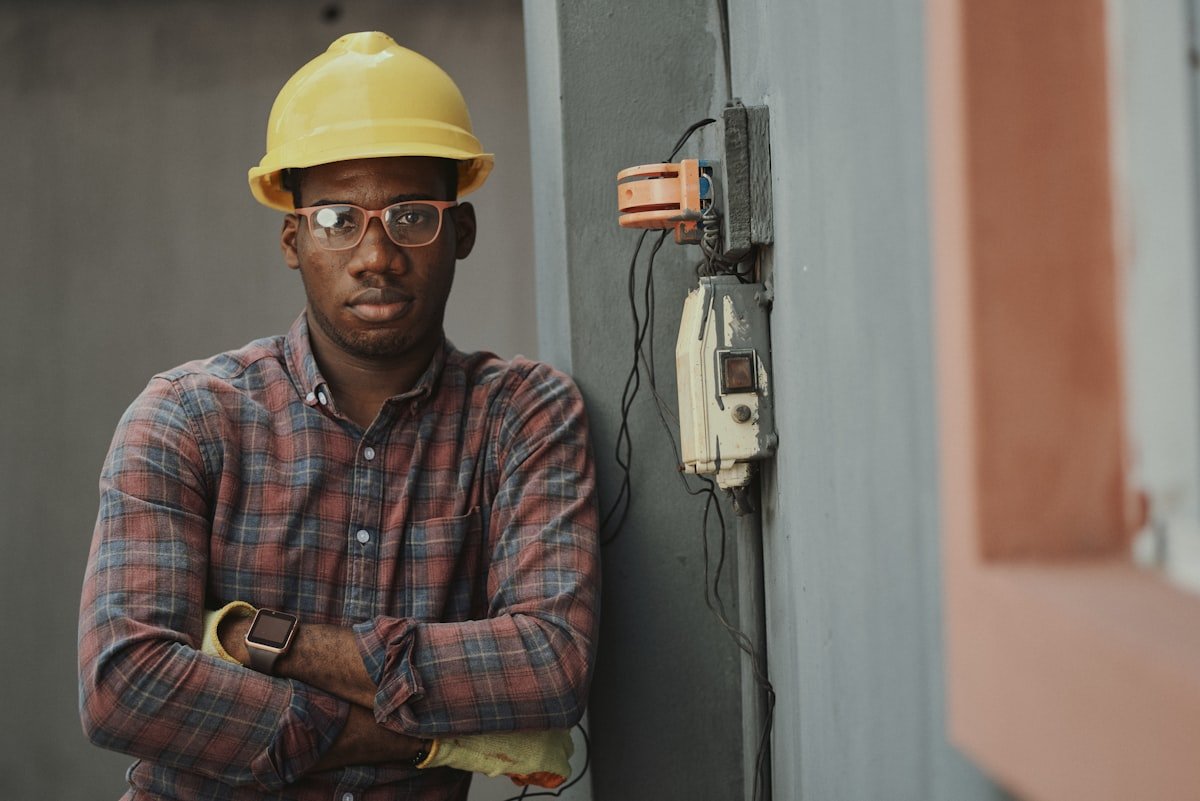 Hi-vis workwear with embroidered logos
